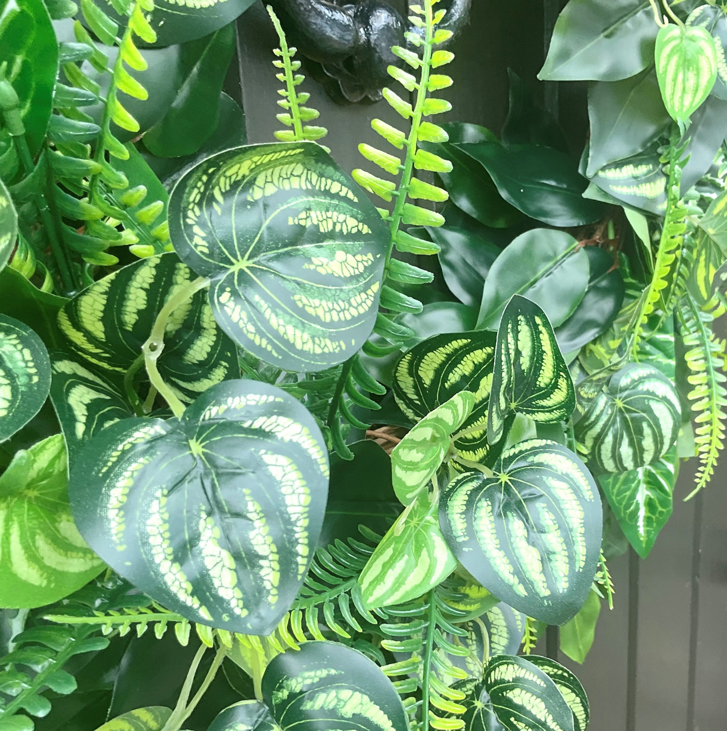 faux water melon leaves dieffenbachia leaves year round all seasons mixed greenery door wreath