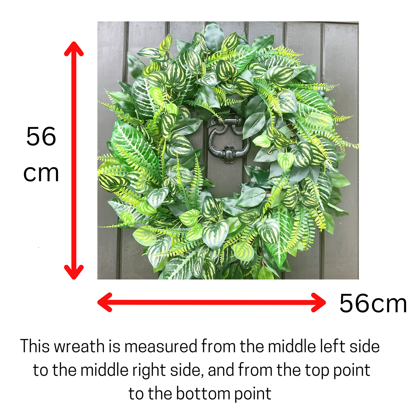 faux water melon leaves dieffenbachia leaves year round all seasons mixed greenery door wreath