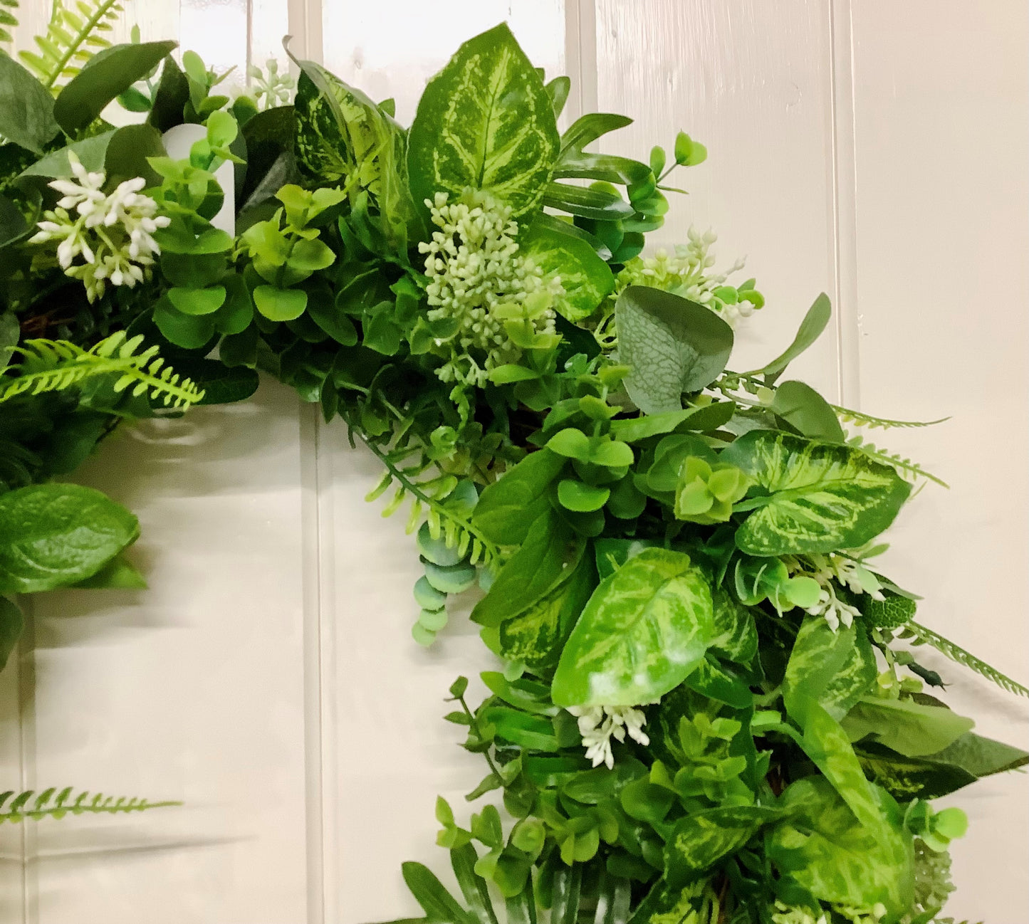 year round greenery and mixed berry door wreath