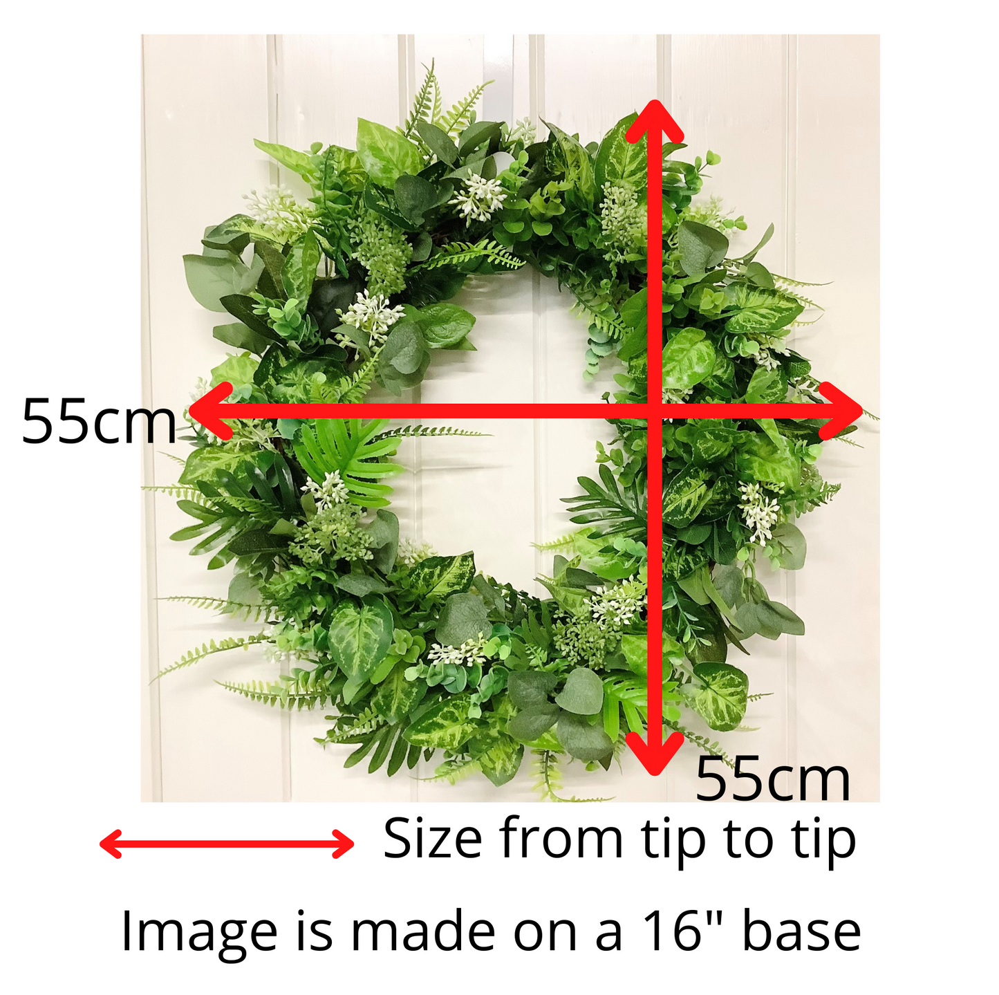 year round greenery and mixed berry door wreath