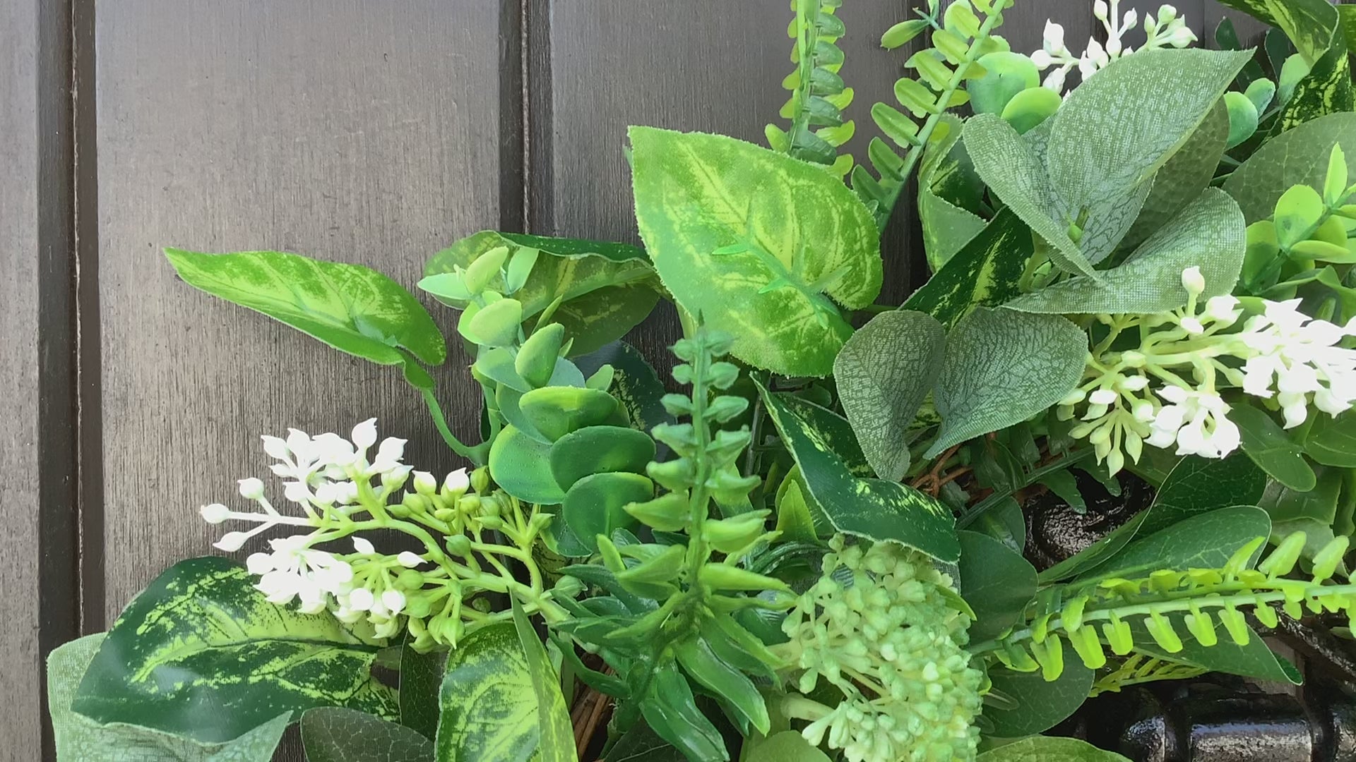 year round greenery and mixed berry door wreath